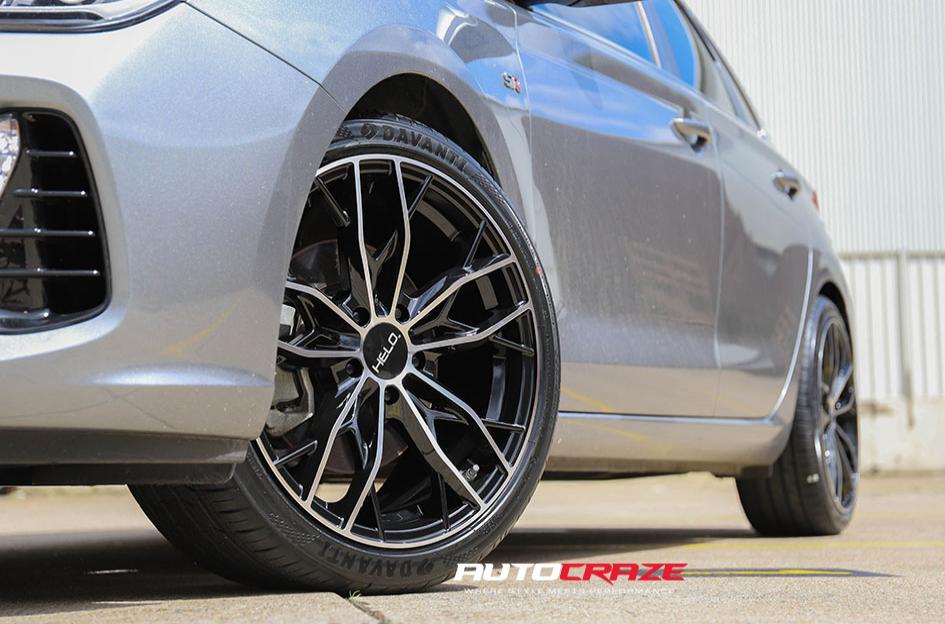 HYUNDAI I30 HE907 GLOSS BLACK MACHINED FACE